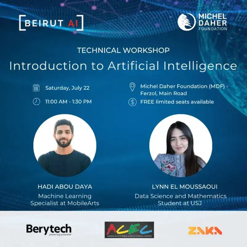 AI Workshop in Zahle with Michel Daher Foundation - event photo