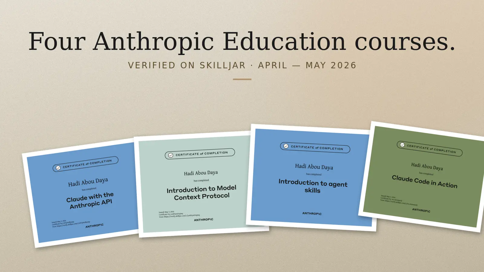 Anthropic Education Courses on Skilljar 1