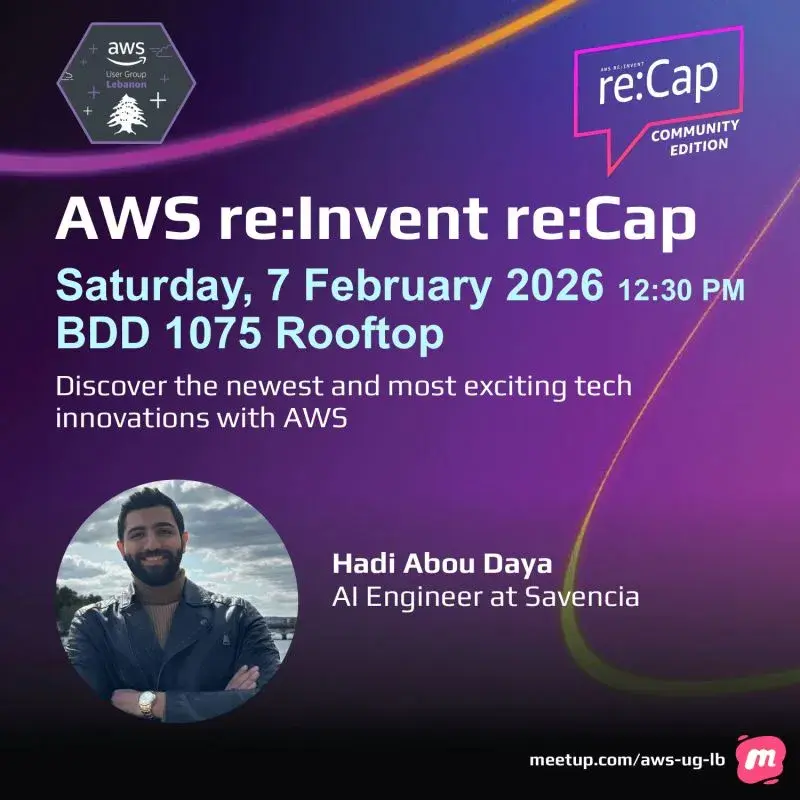 AWS User Group Lebanon Speaker Spotlight - event photo