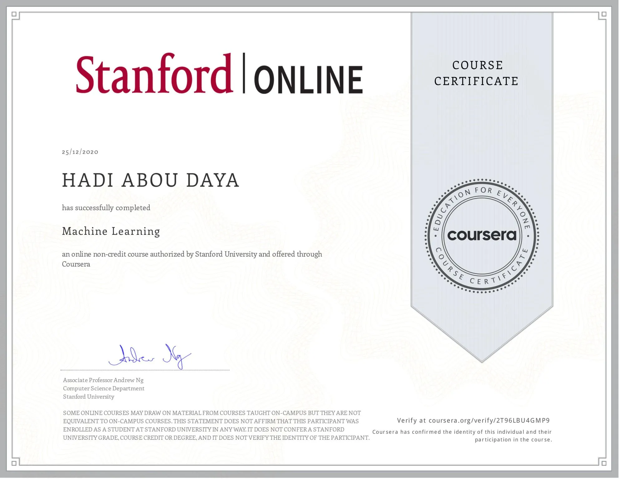Google Data Analytics + Stanford ML Course