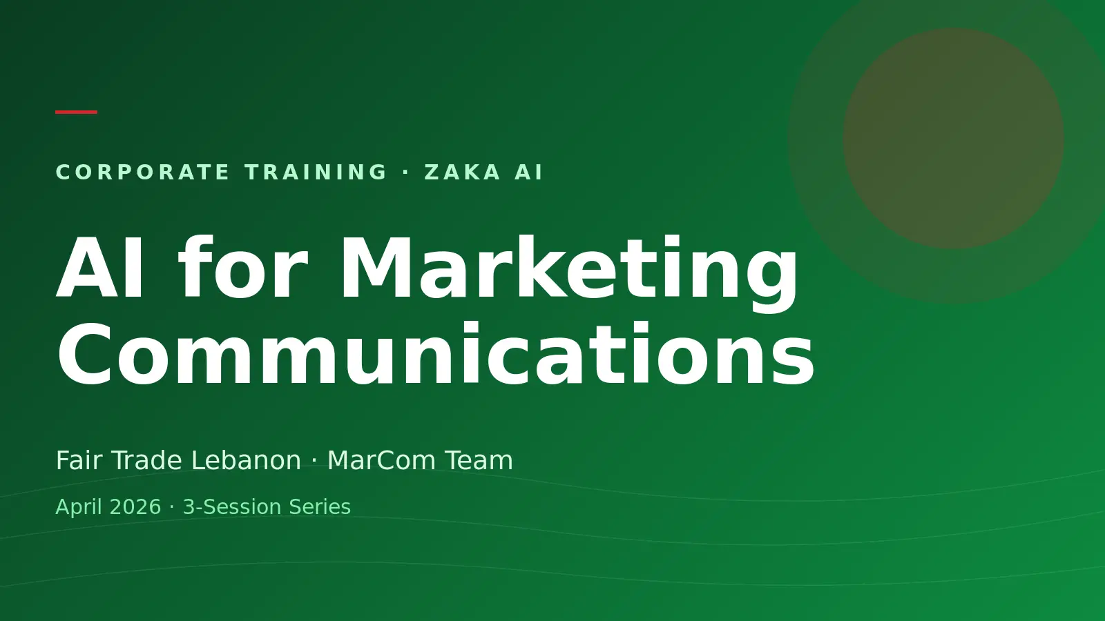 AI for Marketing Communications - Fair Trade Lebanon 1
